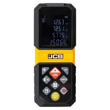 JCB lézeres távolságmérő LCD kijelző, USB-C töltő 80m